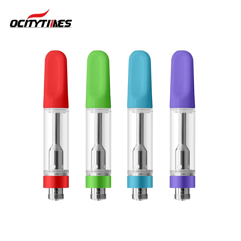 Самый популярный керамический картридж для вейпа 0,5 мл/1 мл стеклянный бак CBD Золотой цветной картридж Атомайзер