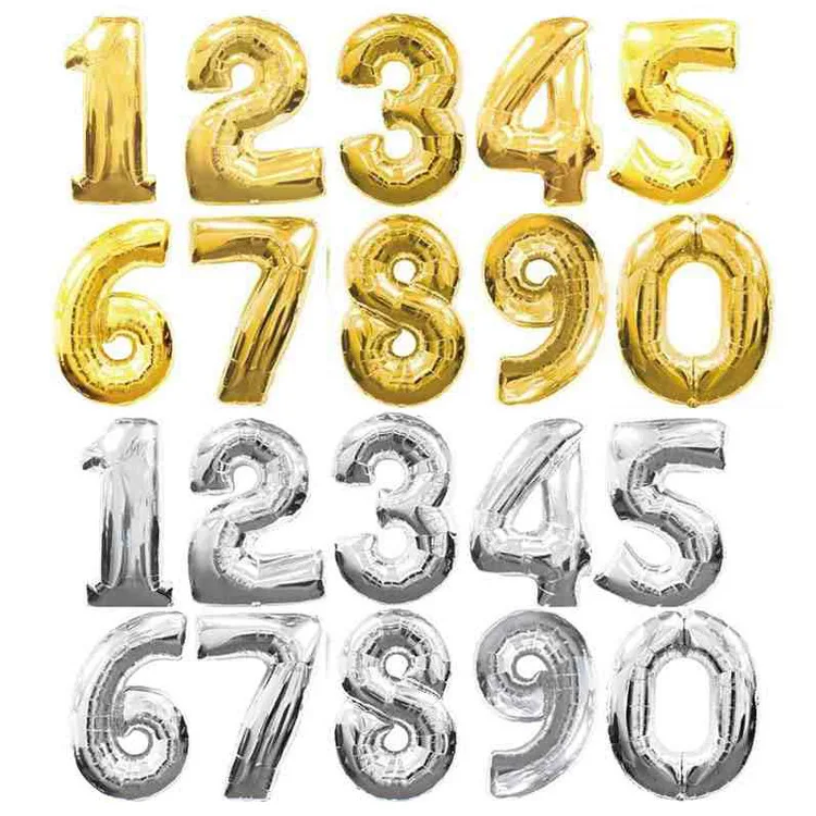Hot Selling  32 inch Digital Aluminum Foil Balloon for Birthday Party Balloon Party Decorating Supplier