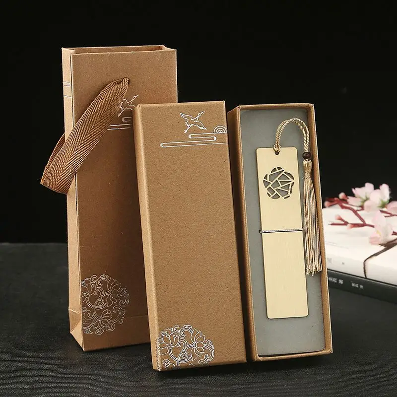 Factory price Die Casting Gold Plated Blank Metal Flip Unique Enamel Bookmarks Laser Engraved Book Marks Tassel