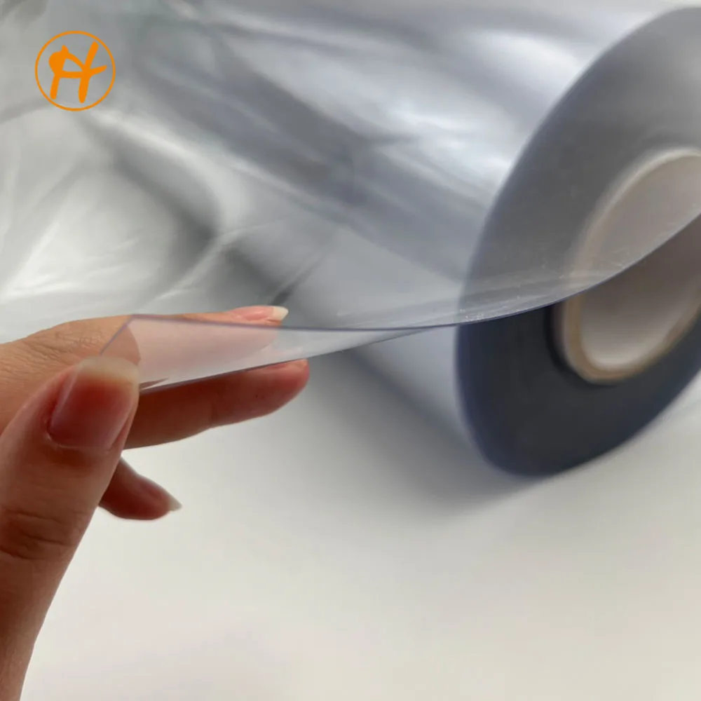350 micron blue tint transparent clear rigid pvc blister sheet packing film pvc rolls for thermoforming