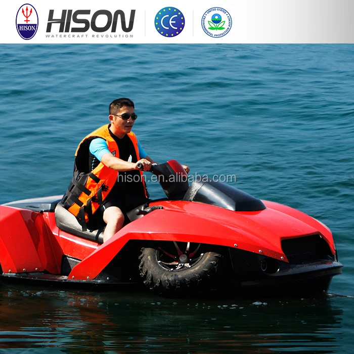 Innovative Hison Design Water River Landing Car Amphibious Boat With Wheel quadski ATV