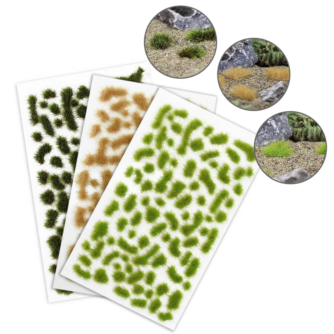 PJ17 Model Scenery Railway Wargame Accessories Irregular Model Lawn Grass Cluster