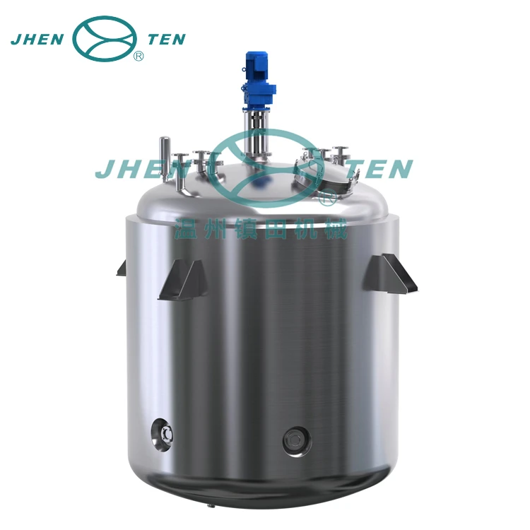 Stainless steel jacketed biological reactor with agitator