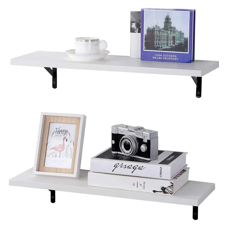 Customized display stand kitchen bathroom gray floating shelf wall-mounted wooden shelf