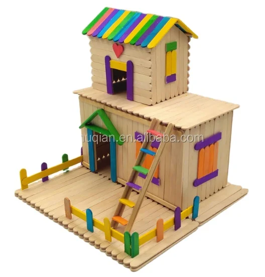 Food Grade Polished Smooth Skin Friendly Wooden Craft Sticks for Kids DIY Handcraft Art