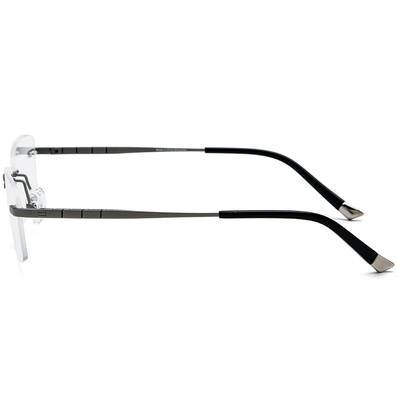 Borregls Pure Titanium Glasses Frame Men Rimless Magnet Clip Optical Eyeglasses With Polarized & Night Vision & 3D Lens 185761