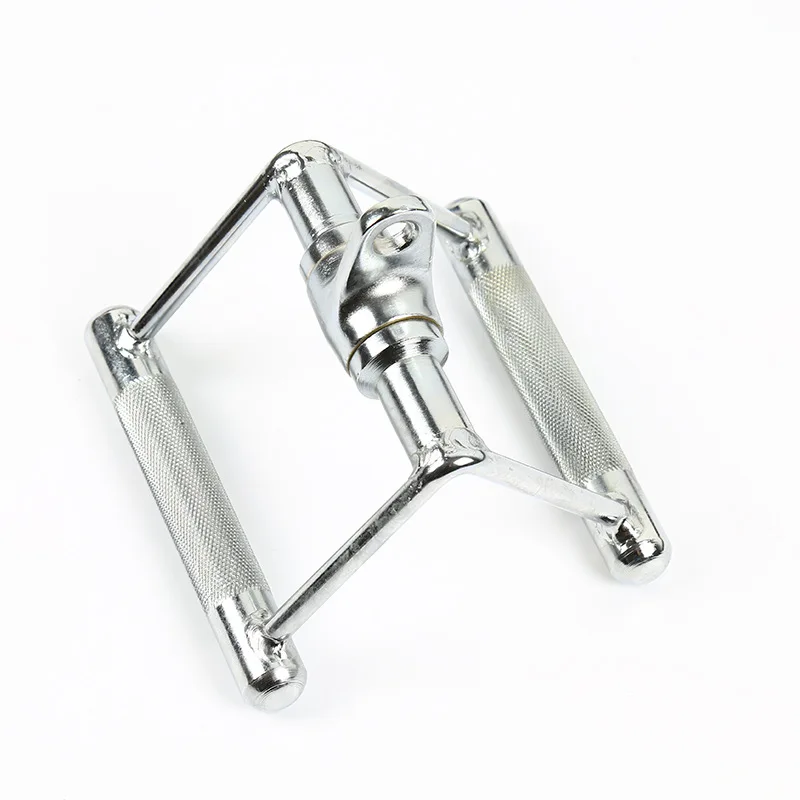 Fitness Gym Double D Handle Cable Attachment-Seated Row Handle - Tricep V Shaped Press Down Bar