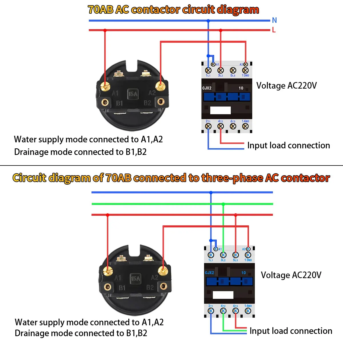 High Performance 70AB 110v/220v Float Switch High Quality Floating Controller High Strength Electronic Fuel Level Float Switch