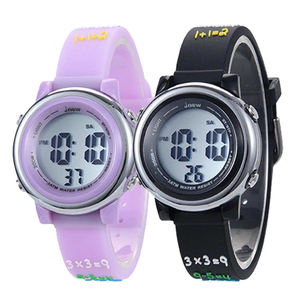 China Sport Electronic LED Light Watch Kids Waterproof Luminous Shock Resistant Buckle Clasp Power Reserve Feature Case PC