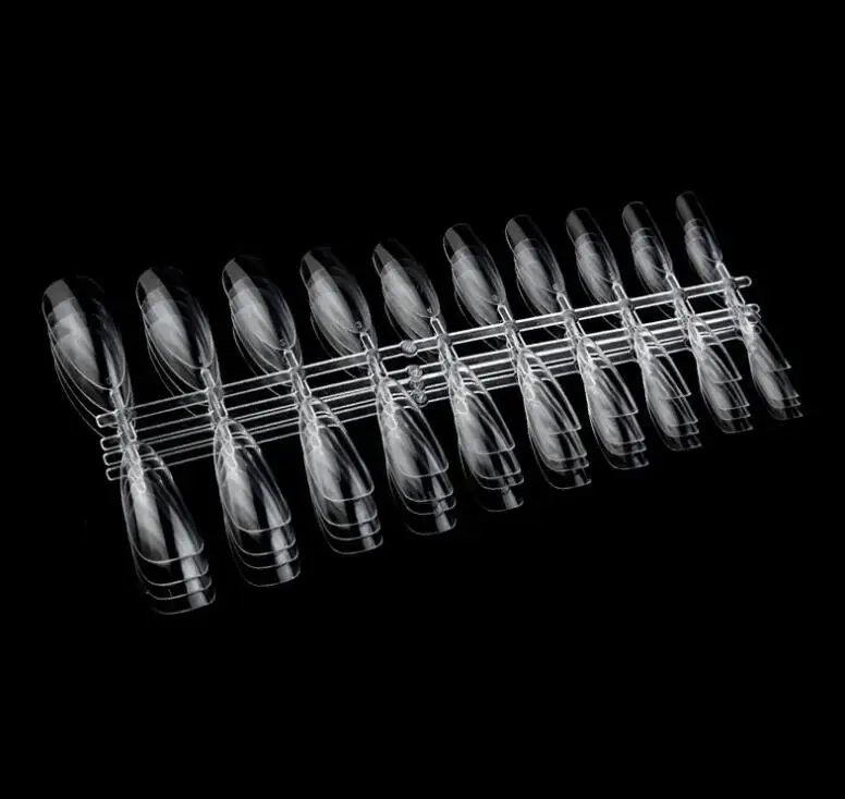 Factory wholesale oem soft gel short full coverage to Transparency false nails chart display