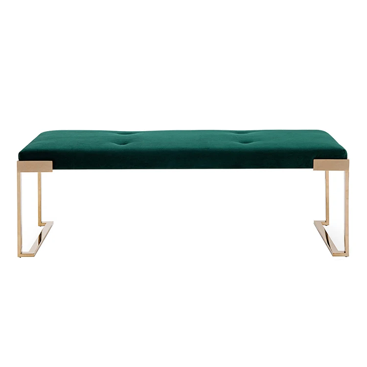 High Quality Custom Luxury Bed Chair Bench Modern Furniture Bedroom Bed End Stool