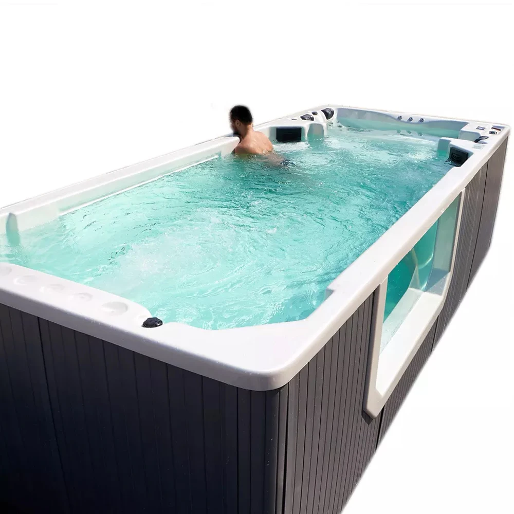 Freestanding 5.8 meters swim spa pool shipping container swimming pool spa outdoor hot tub