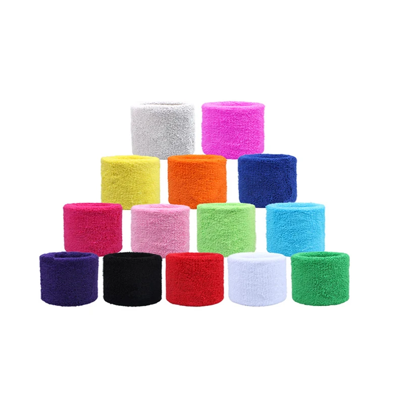 Factory Custom Terry Cloth Wristband Embroidered Thick Wrist Sweatband tennis running sports Sweatband