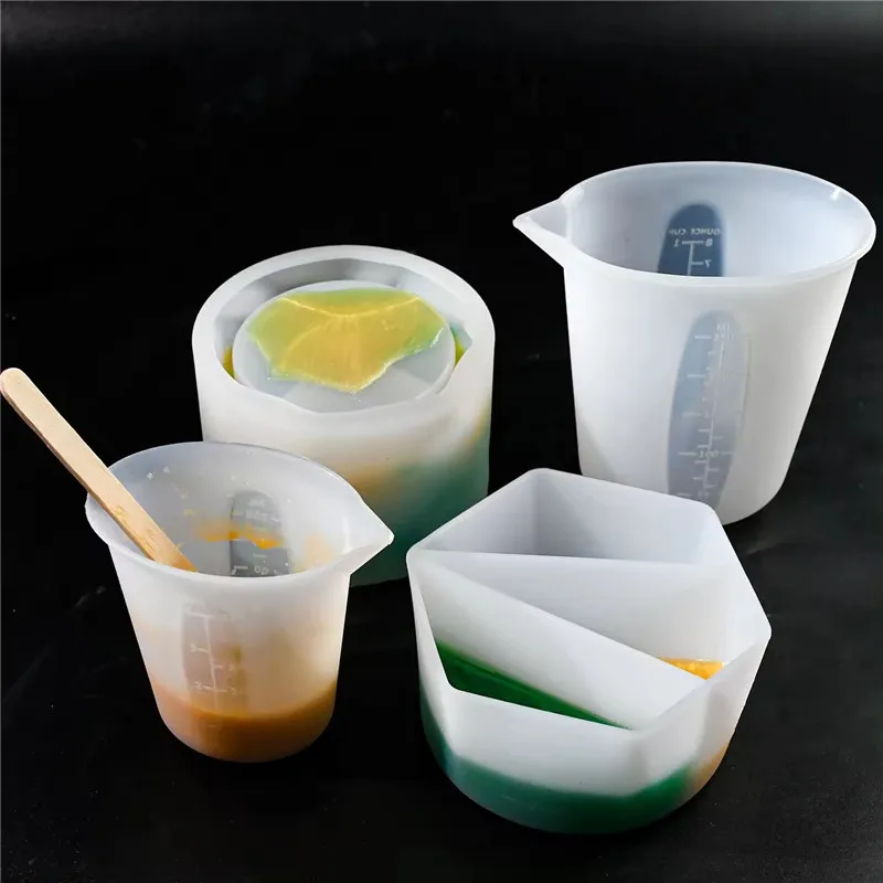 Y11002 Wholesale 500ml Silicone Measuring Cup DIY Making Tool With Scale Silicone Cup