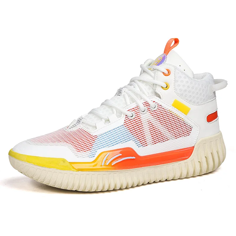 Breathable  Men Couple High-top Basketball Boots Men Anti-skid Sneakers Outdoor Basketball Shoes