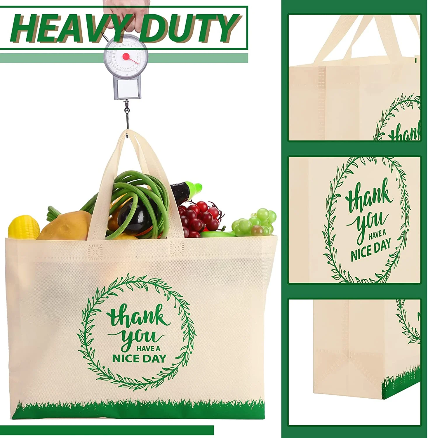Tote Bags Bulk Reusable Non Woven custom Tote Bags with Handles Foldable Portable Fabric Tote Bag for Shopping Grocery