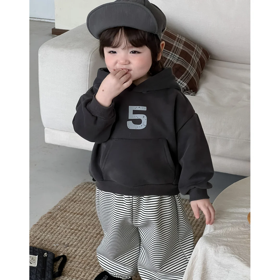 CL1004 2024 Kids Clothes Baby Autumn Winter Korean Baby Sweatshirt Boy Set