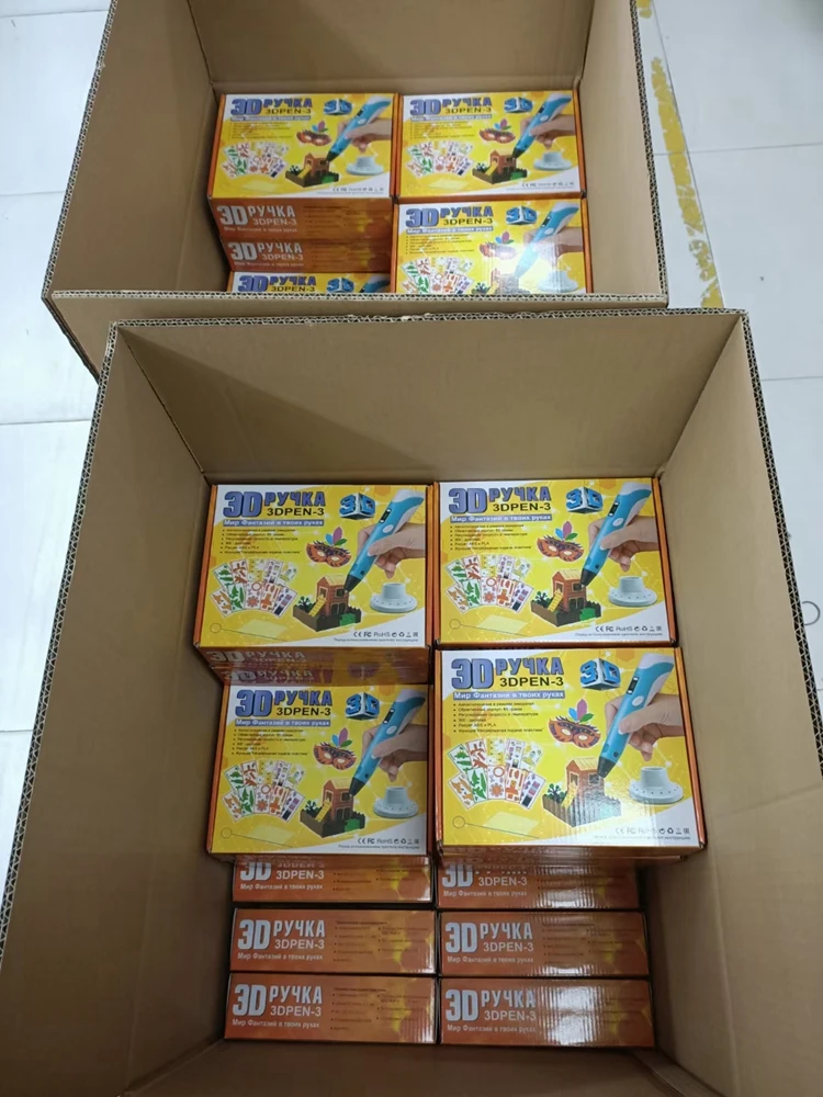 3D Pen 3 With Russian Language Package And Drawing Templates Book Pla Filament Refills 3D Pen V3 Set