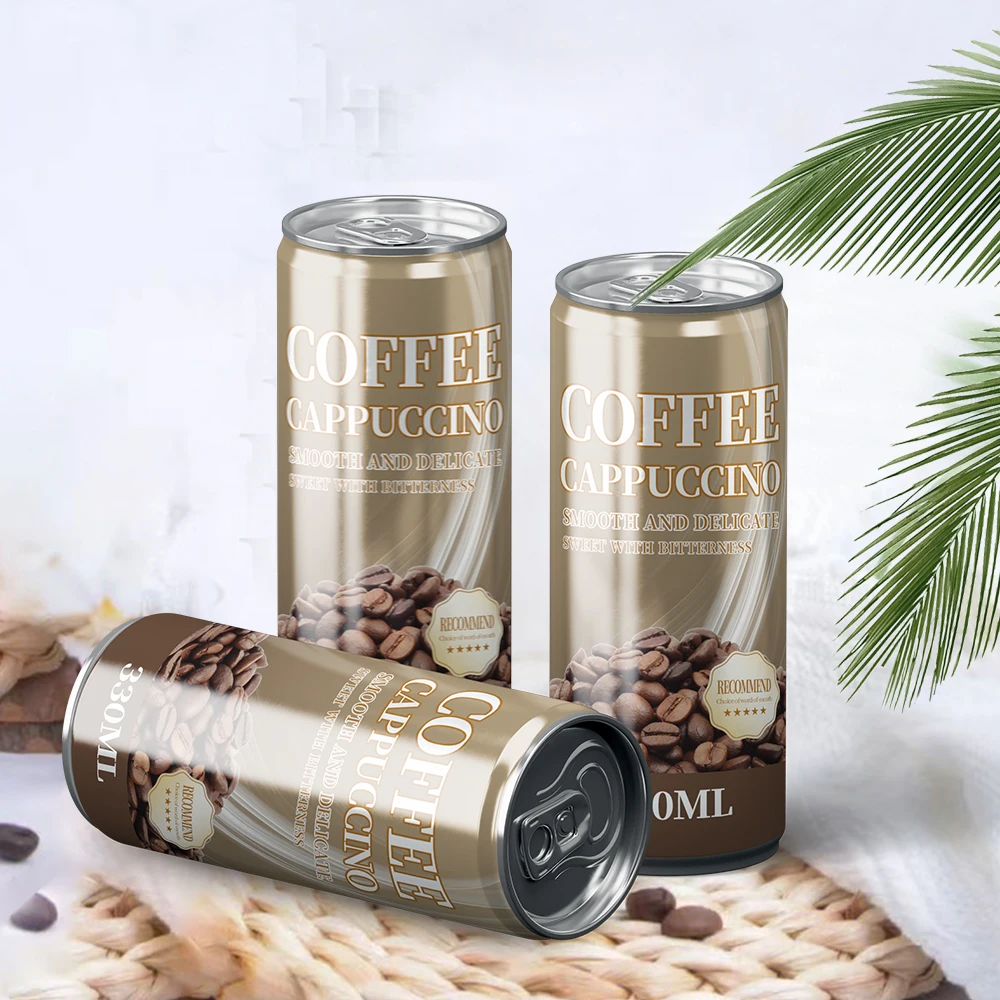 Chinese Factory OEM Private Label 330ml Canned Coffee Drink Good Tatse Cold Latte Coffee Drinks for Sale