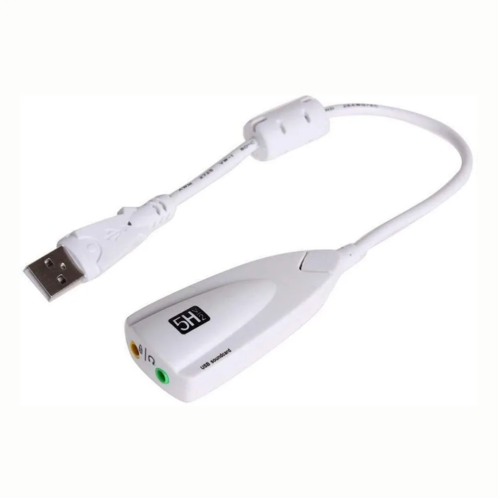  Внешний usb-звуковой интерфейс 7 1 адаптер 5HV2 USB к 3D CH Звуковая карта с 3 5 мм Наушники разъем для подключения микрофона портативных