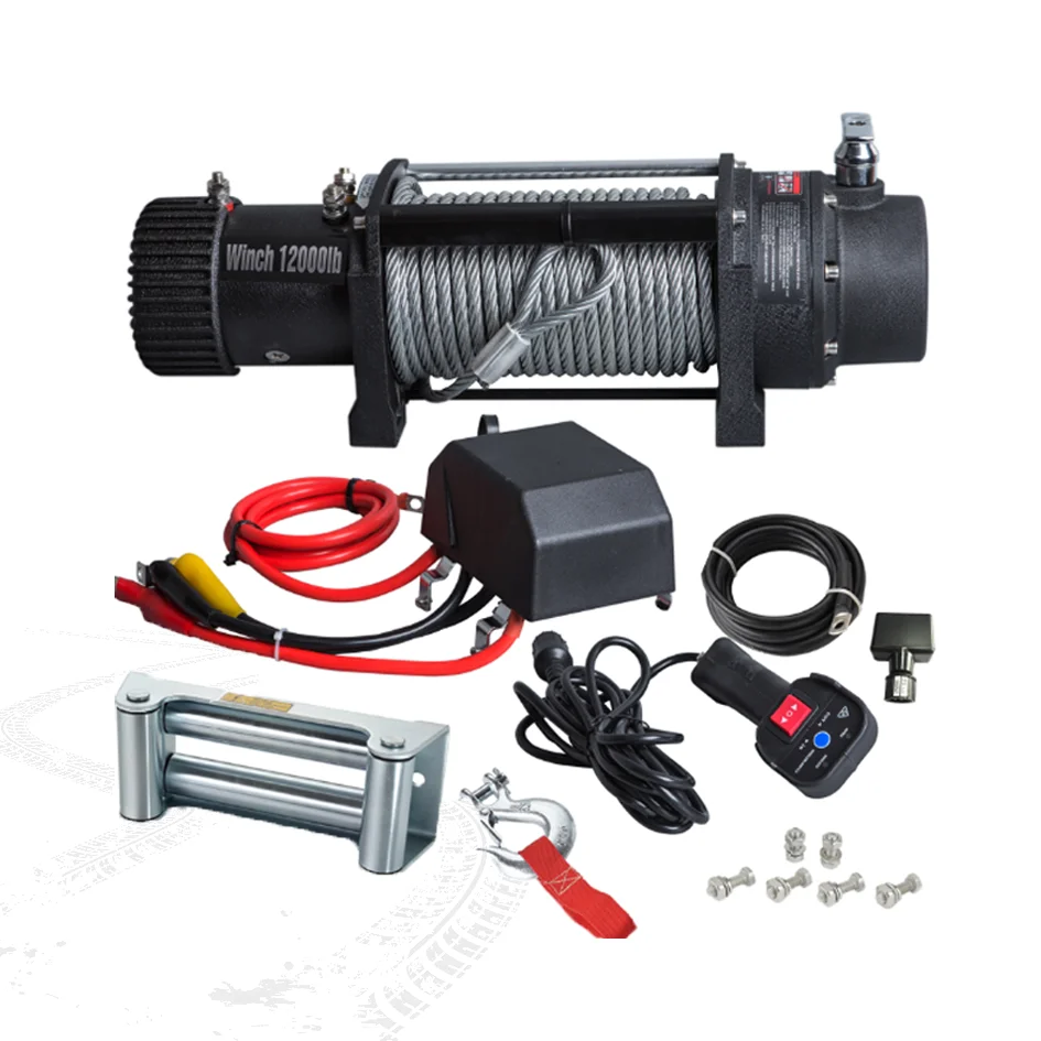 4x4 Offroad Pick up truck Electric Winch Heavy Duty Winch 12000lbs Lifting Car Self Rescue