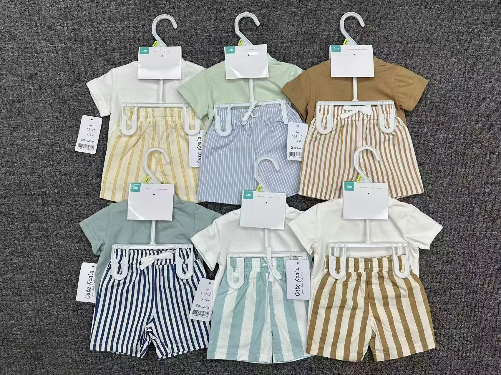Wholesale Summer Newborn Infant Clothing Set Baby Boys 2pcs Cotton T-Shirt + Pants Fashionable Outfits Toddlers 3-12 Months