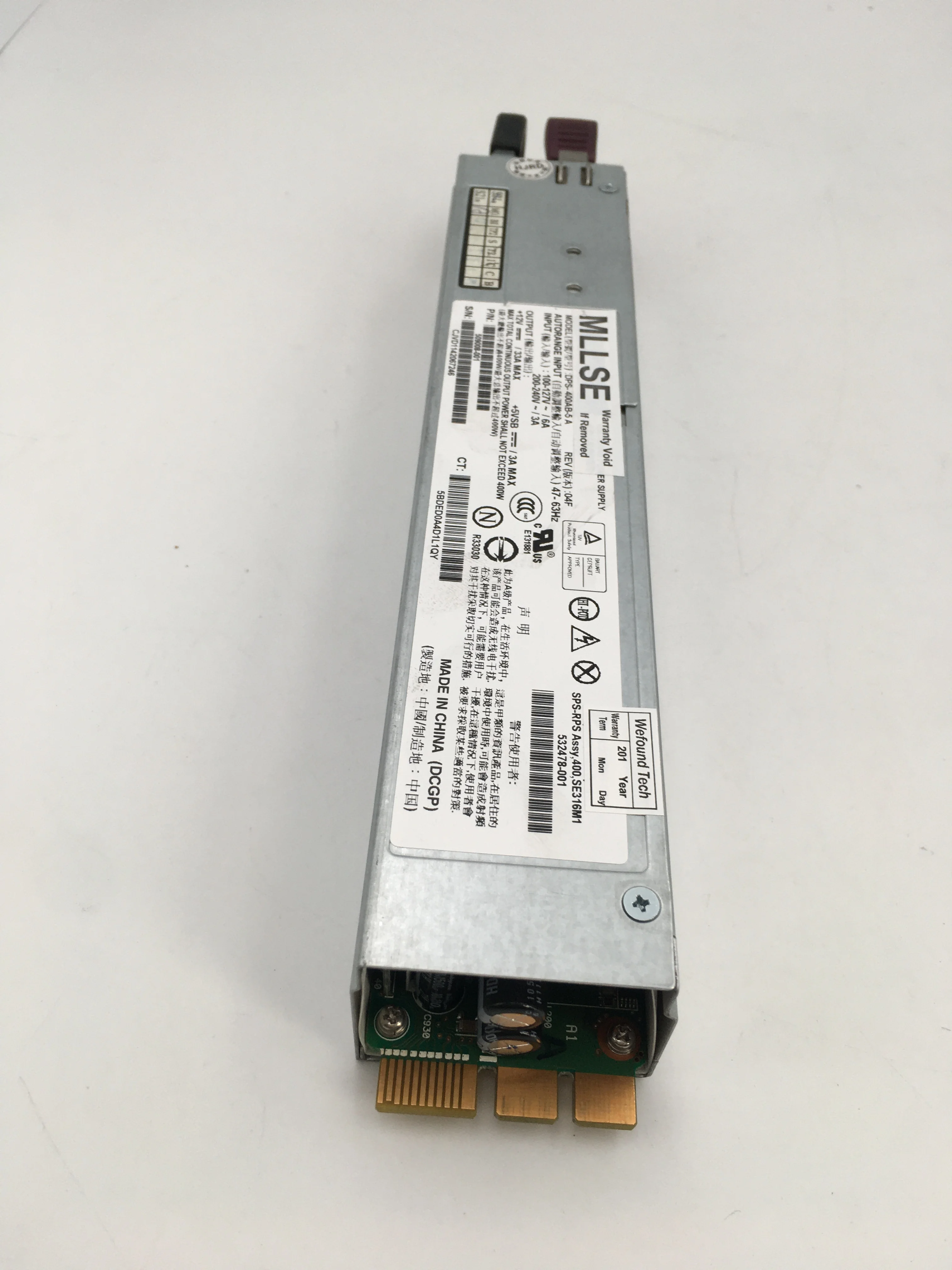  Original For HP SE316M1 DL320G6 power supply DPS-400AB-5 A 532478-001