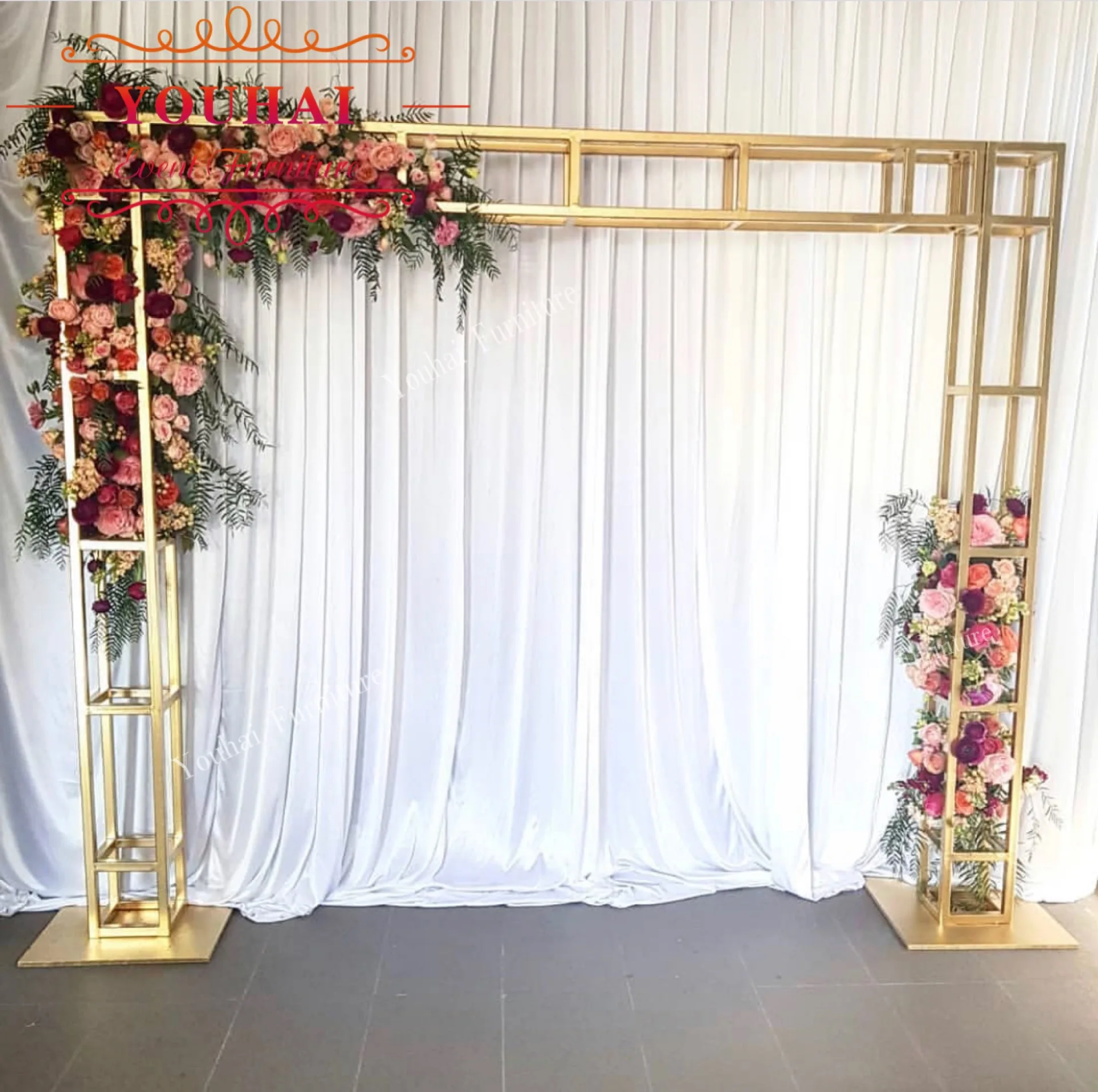 
Hit Ins Wedding Arch Frame Metal Event Backdrops Design 