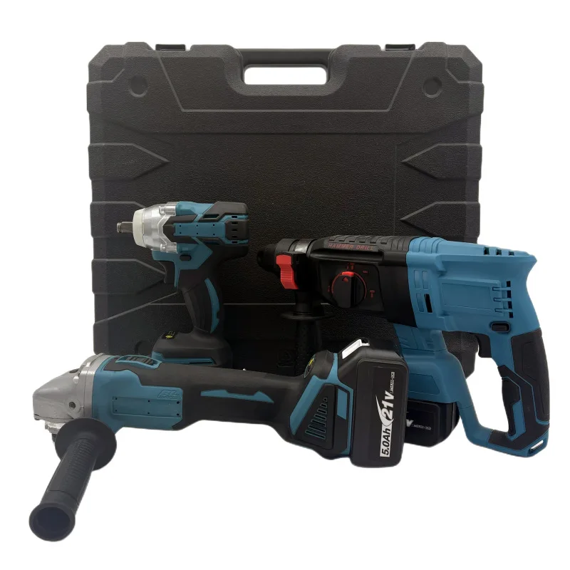 21v the best battery cordless electric drill power drilling machines brushless drill tools combo set