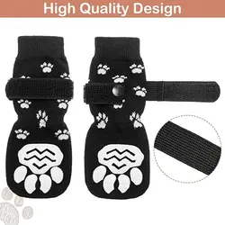 Different Pattern Soft Cotton And Durable Pet Plain Socks Pet Paw Protectors Anti Slip Dog Socks