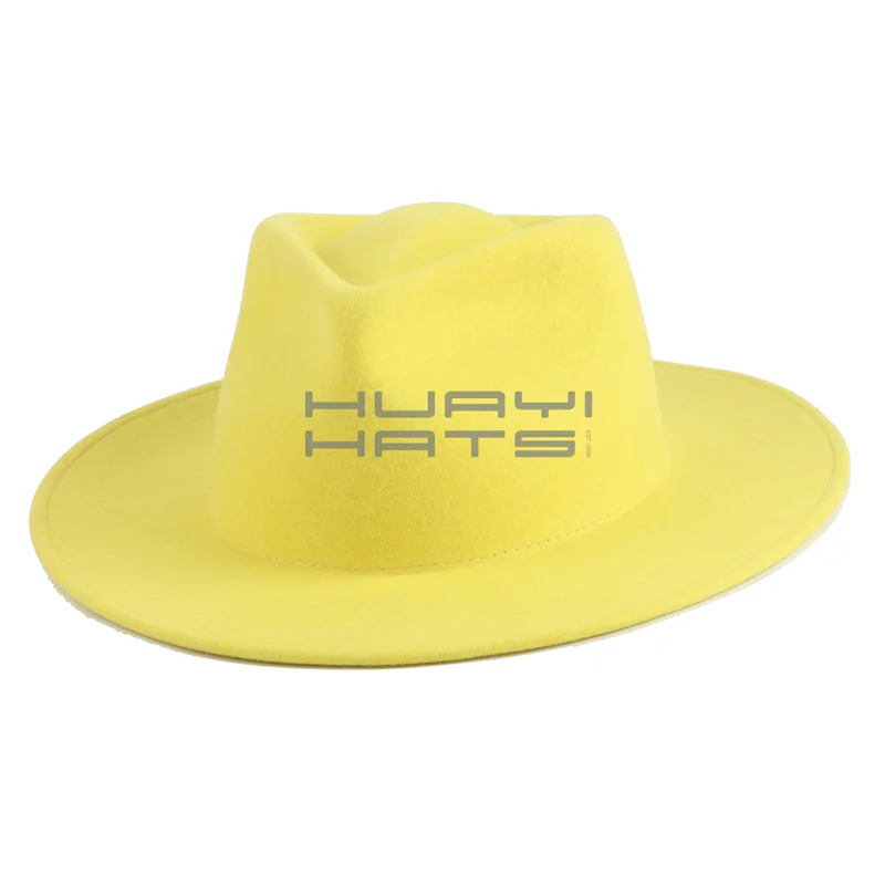 Huayihats Manufacturer Customized Prue Wool Felt Fedora Hats For Men