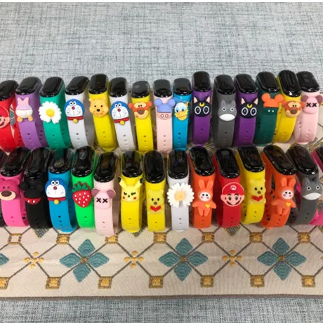 Toy Wristband Sports Screen Belt Silicone Bracelets LED Digital Watches