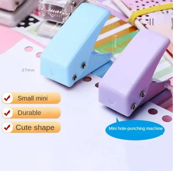 High Quality Macaron Single Hole Puncher Round Hole Puncher Office School Stationery