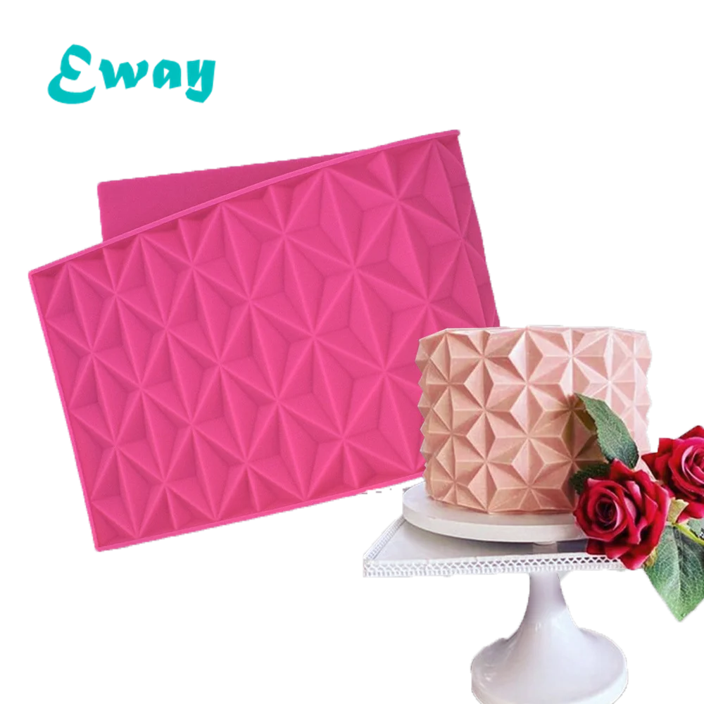 New product Origami silicon moulds for baking cake Peripheral decorating mold