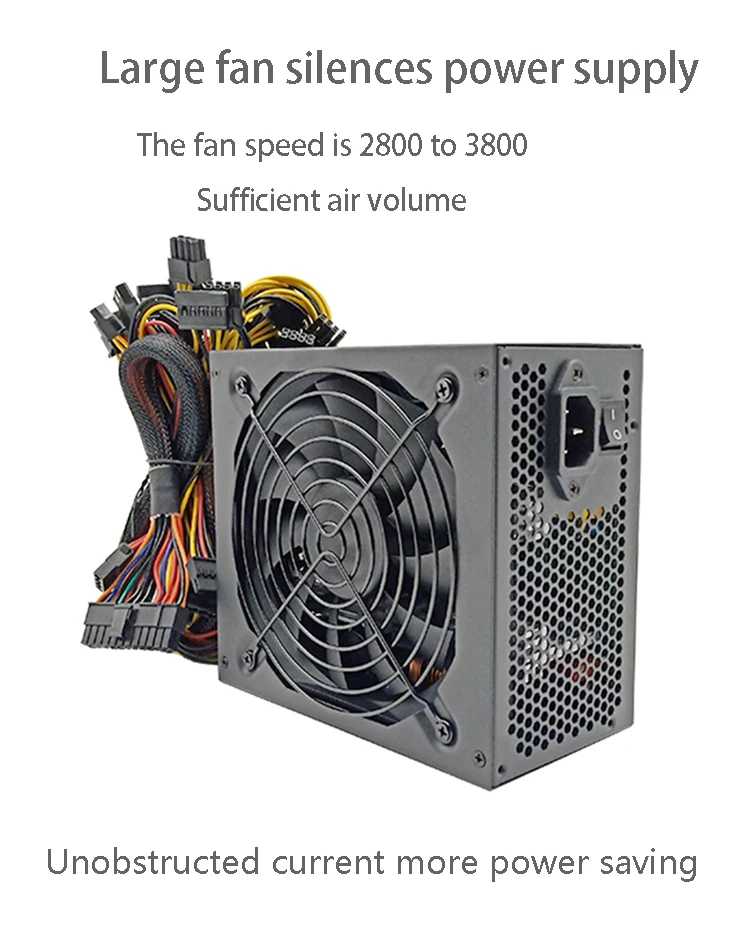 Atx gold 90plus gold Efficiency GPU ATX Game PC Power Supply  1800W  12V power supply psu