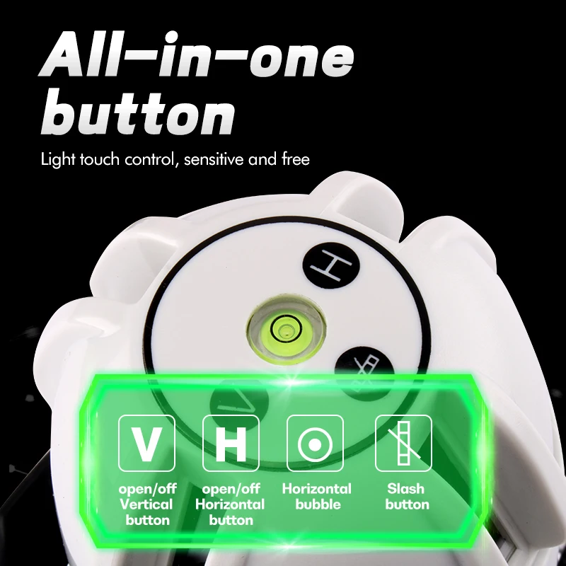 Industrial 5-Line Green Beam Self-Leveling 360 Rotary Laser Detector Battery Operated Laser Levels