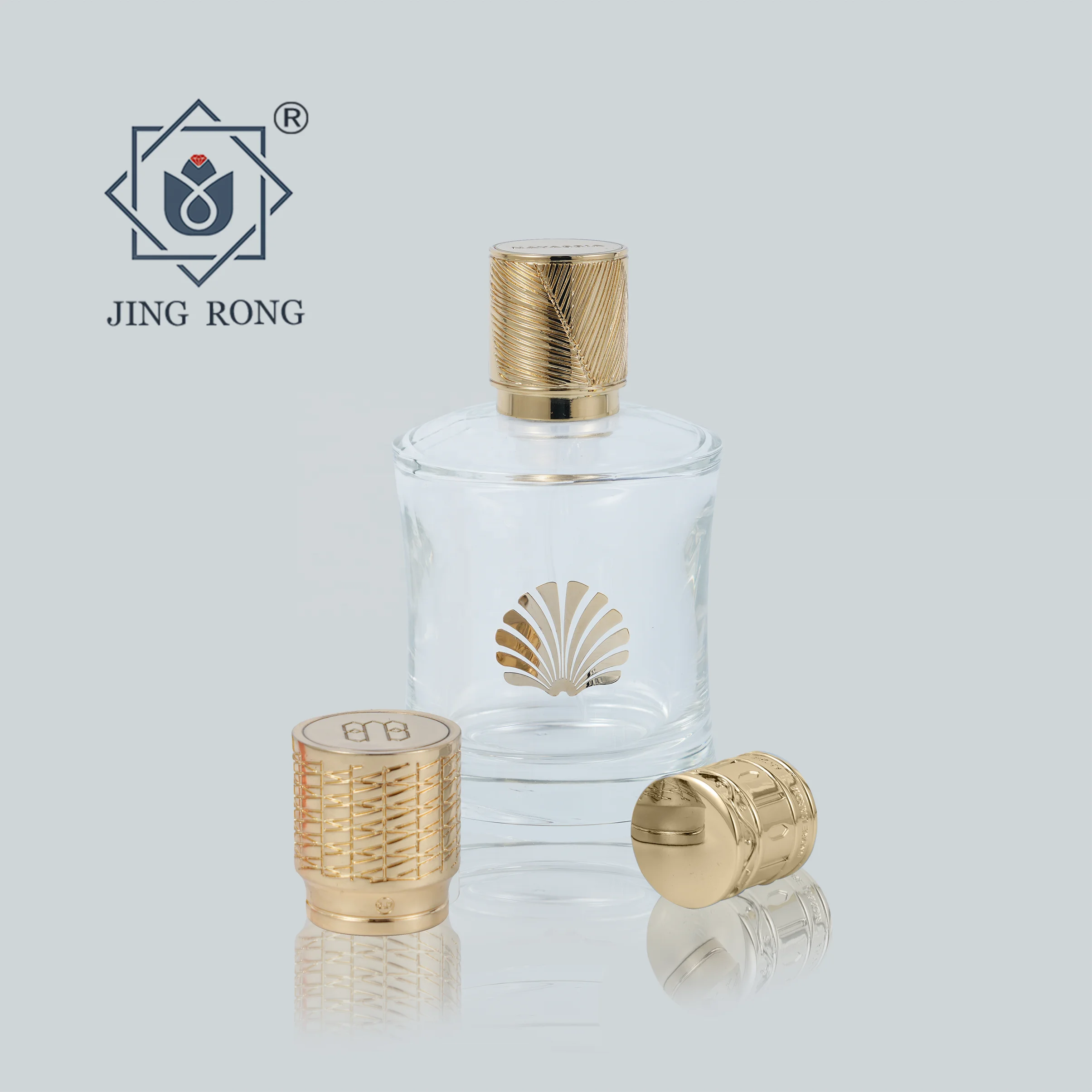 Custom silver perfume lid parfum magnet cap gold