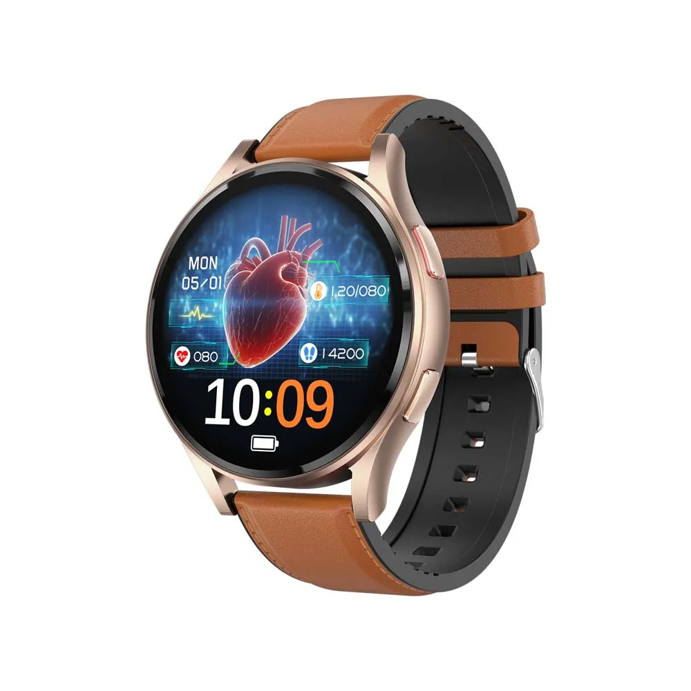 Wholesale New Arrival AMOLED Screen PPG ECG HRV Body Temperature Smart Watch With Uric Acid