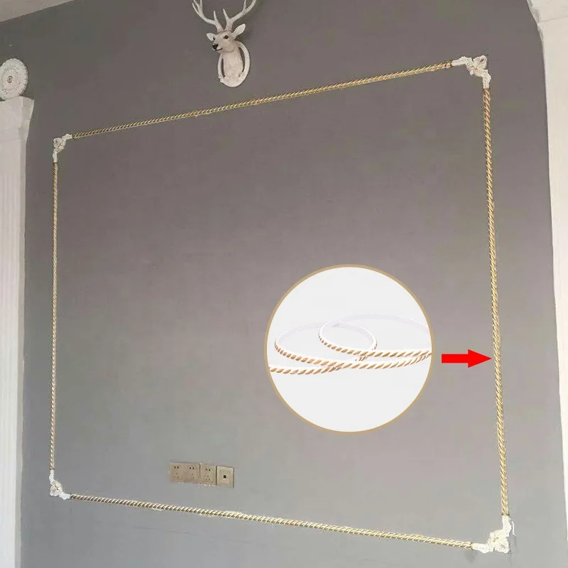 Самоклеящаяся гибкая ПВХ молдинговая отделка, 3D клейкие декоративные настенные линии, обоев для дома и офиса, декор «сделай сам»