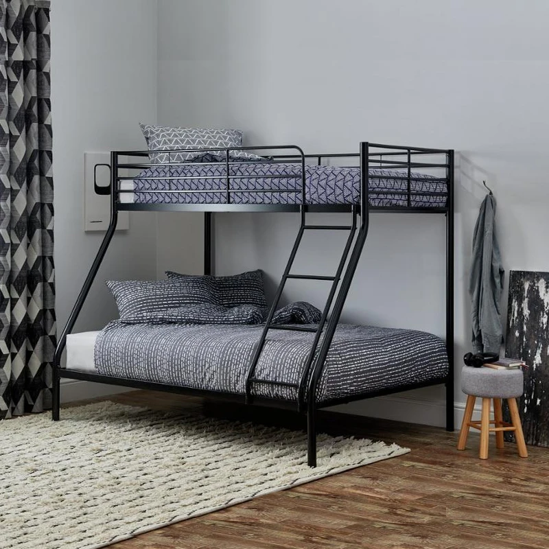 Wholesale High Quality Modern loft triple metal bunk bed adults Kids bedroom furniture for Dormitory School Hotel Home