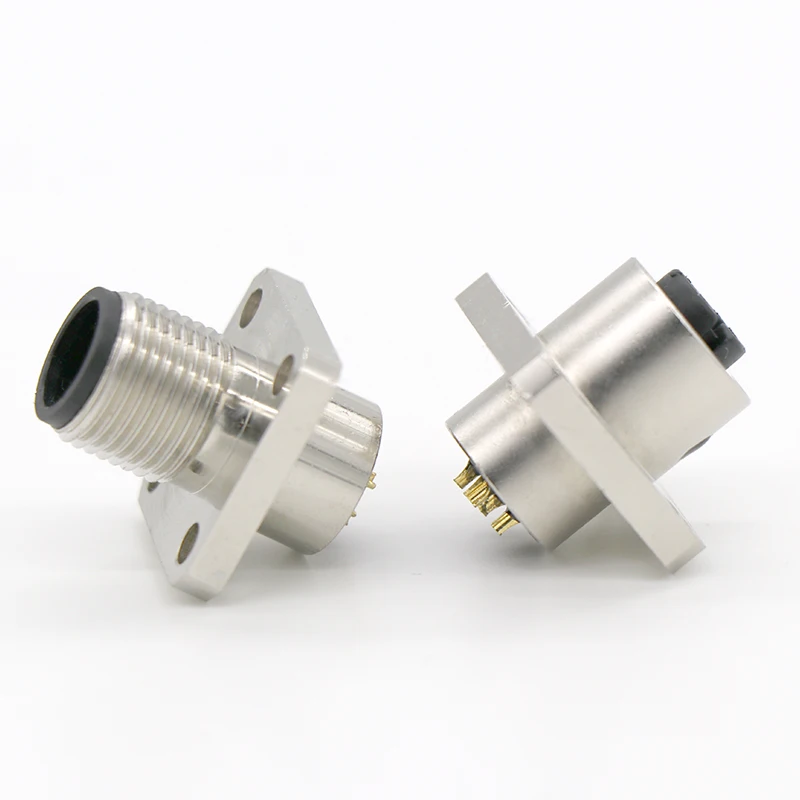 Chinese manufacturer M12 square socket connector wire cable circular connector