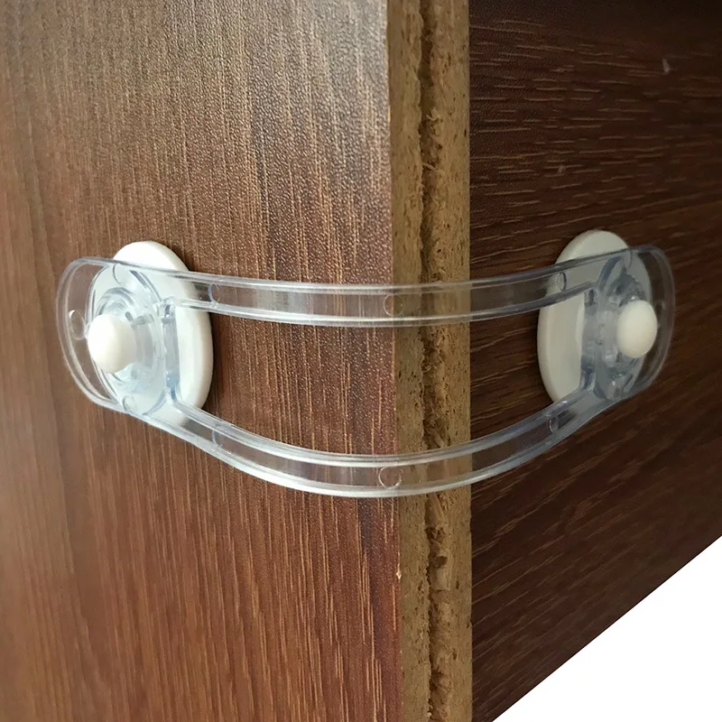 Transparent Child Locks Easy to Install  Toddler Safety Cupboard Locks for Kitchen Cupboards Multipurpose Door Latch
