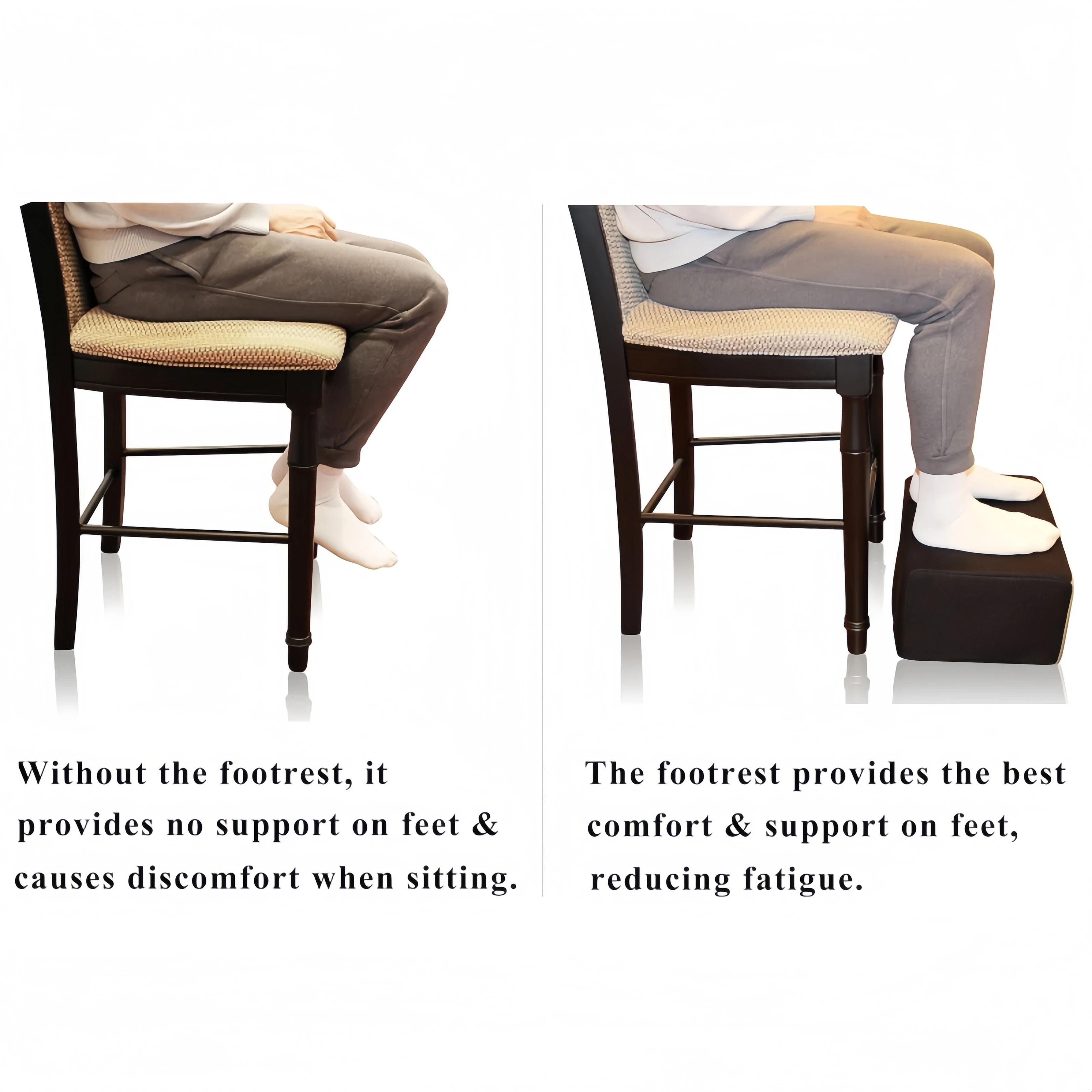 Foot Rest for Under Desk at Work-Comfortable Footrest with 2 Adjustable Heights for Car,Home and Office to Relieve Back,Lumbar