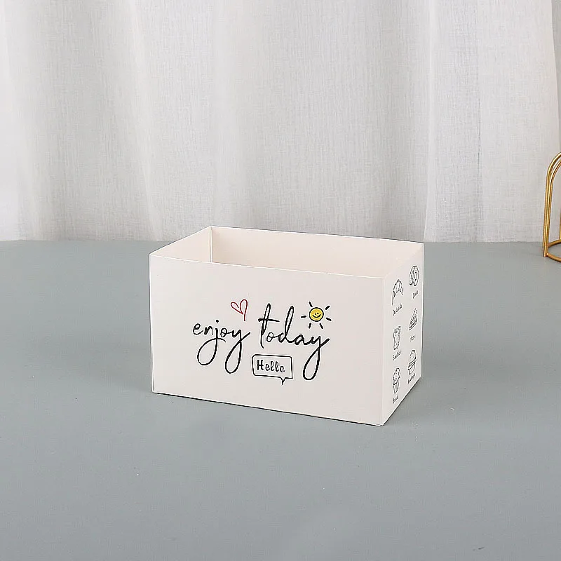 Wholesale Simple Design Sandwich Lunch Take Out Box Small Disposable Paperboard Food Grade Egg Drop Sandwich Packaging Box