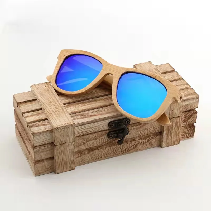 Mens Sunglasses 2022 Wooden Coated Lenses Polarized UV 400 Wood Frame sunglasses For Hot Seller