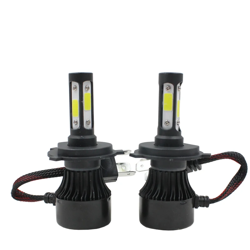 Горячее надувательство S3 H4 светодиодные фонари 4-сторонняя светодиодная фара X7 X6 6000K 8000LM COB светодиодные фары лампы H4 H7 H11
