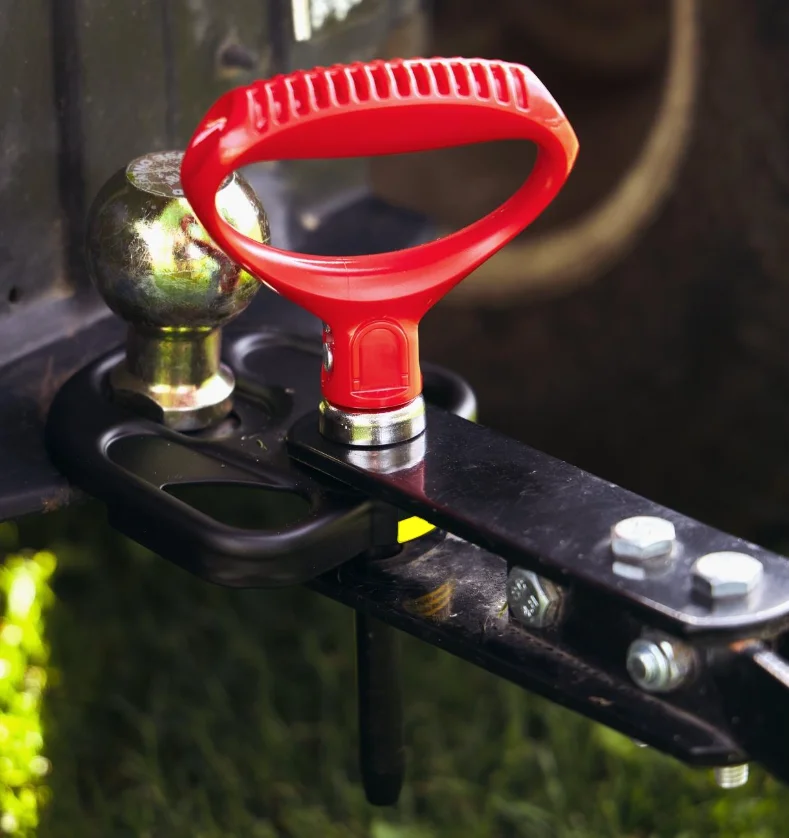 Customized carbon steel Auto-Locking Magnetic Hitch Pin  Strong Heavy Duty Magnet Trailer Gate Pin for Mowers  Lawn Tractors