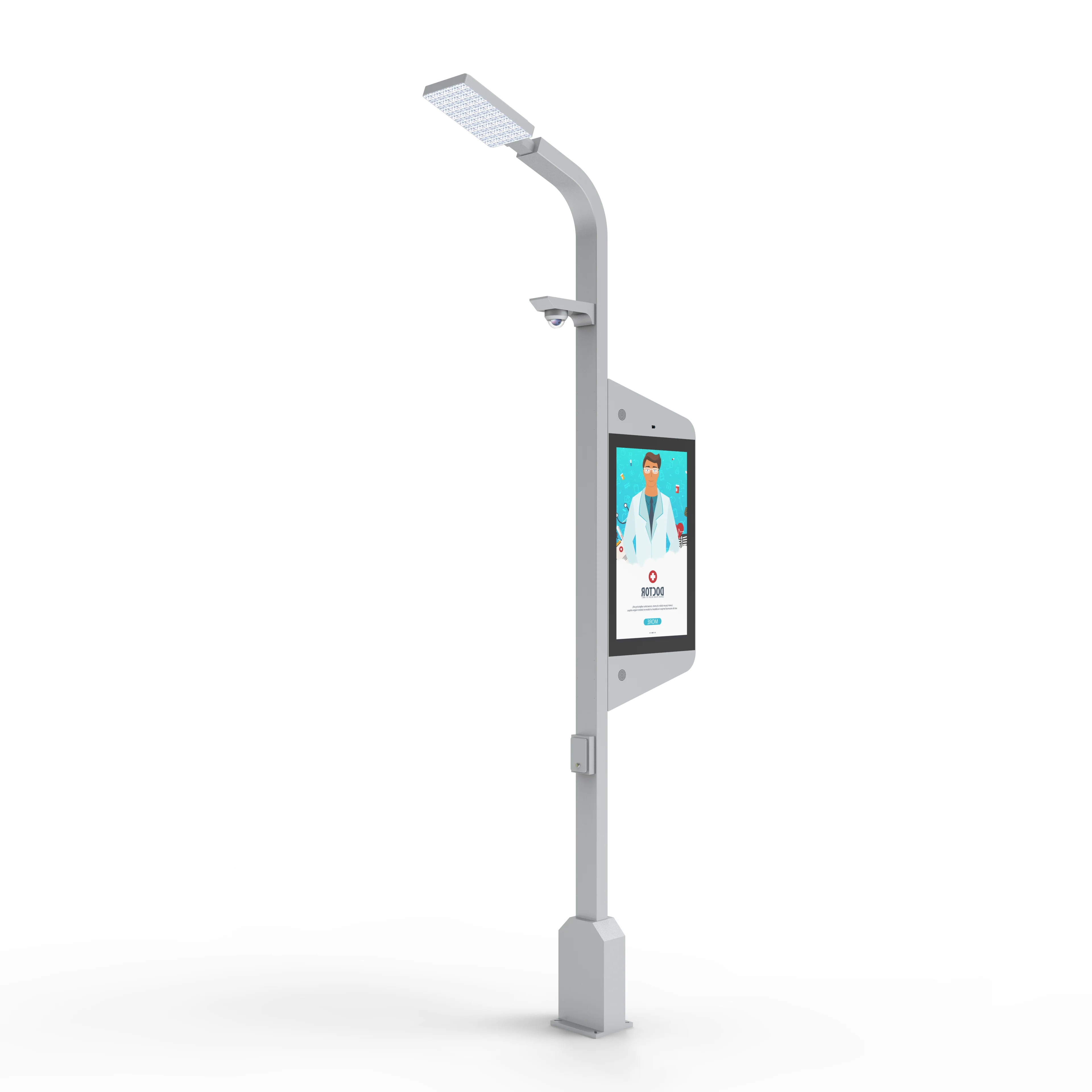 Smart city street light lcd digital signage outdoor water proof lcd advertising display for street lamp pole