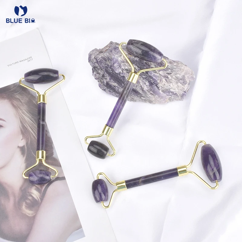 CE certification slimming face Double head rose quartz jade roller  guasha scraping tools