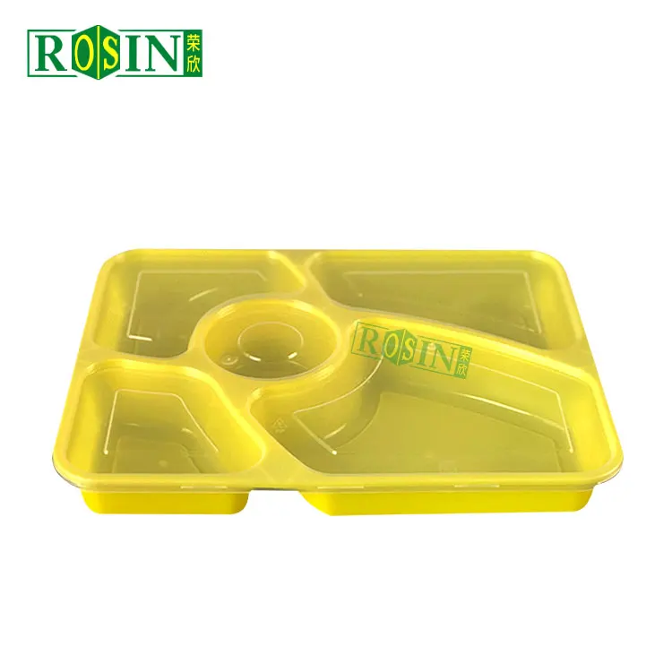 5 отсеков одноразовый контейнер для еды на вынос пластиковый с